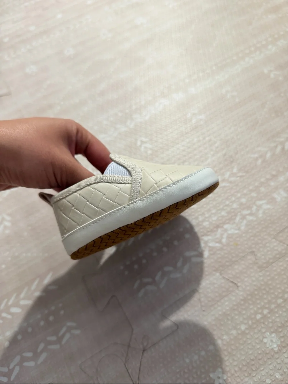 Baby Slip-On Quilted Sneakers in Cream